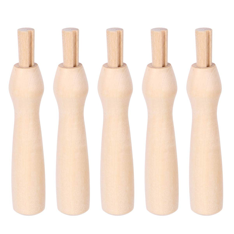 ARTIBETTER 5pcs Poking Felting Needle Pen Wooden Punch Needle Holder Cross Stitch Felting Needle Handles - NewNest Australia