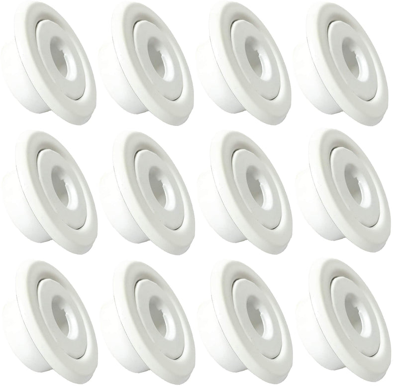 Happy Tree (12 Pack) 1/2" IPS Fire Sprinkler Head Semi-Recessed Escutcheon Plate 2 Piece Cover Ring White 12 Pack - NewNest Australia