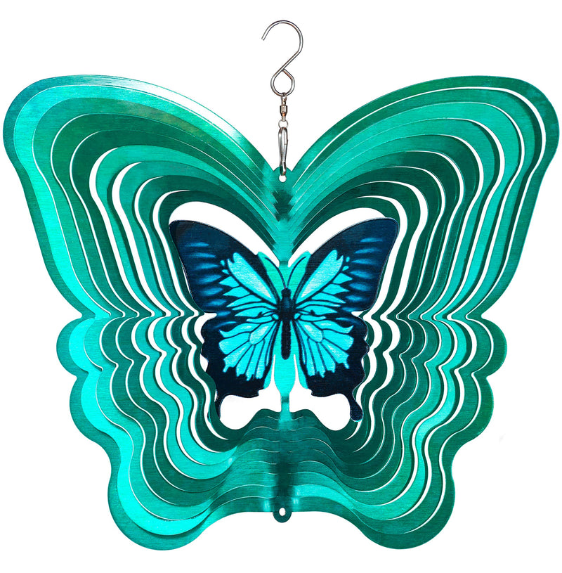 ISEO Butterfly Design Wind Spinner – 12 inch Beautiful Garden Decoration Accessory – Outdoor Porch Decoration - Easy to Mount with Rustproof Swivel Hanging Hooks – All Year Yard Beautification - NewNest Australia