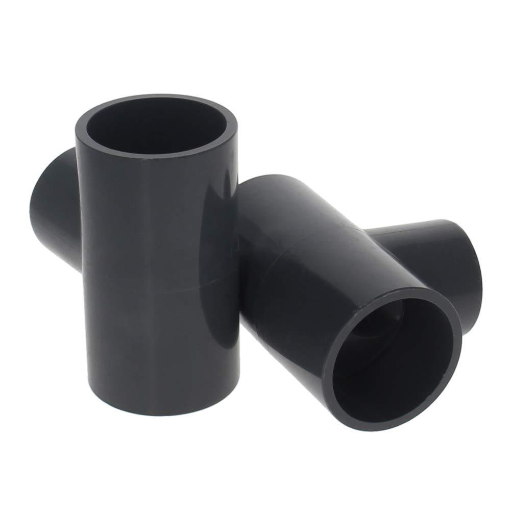 MroMax 10Pcs 32mm x 25mm Slip Tee PVC Pipe Fitting T-Shaped Coupling Connector for Home or Industrial Use Gray 10pcs 32x25mm - NewNest Australia