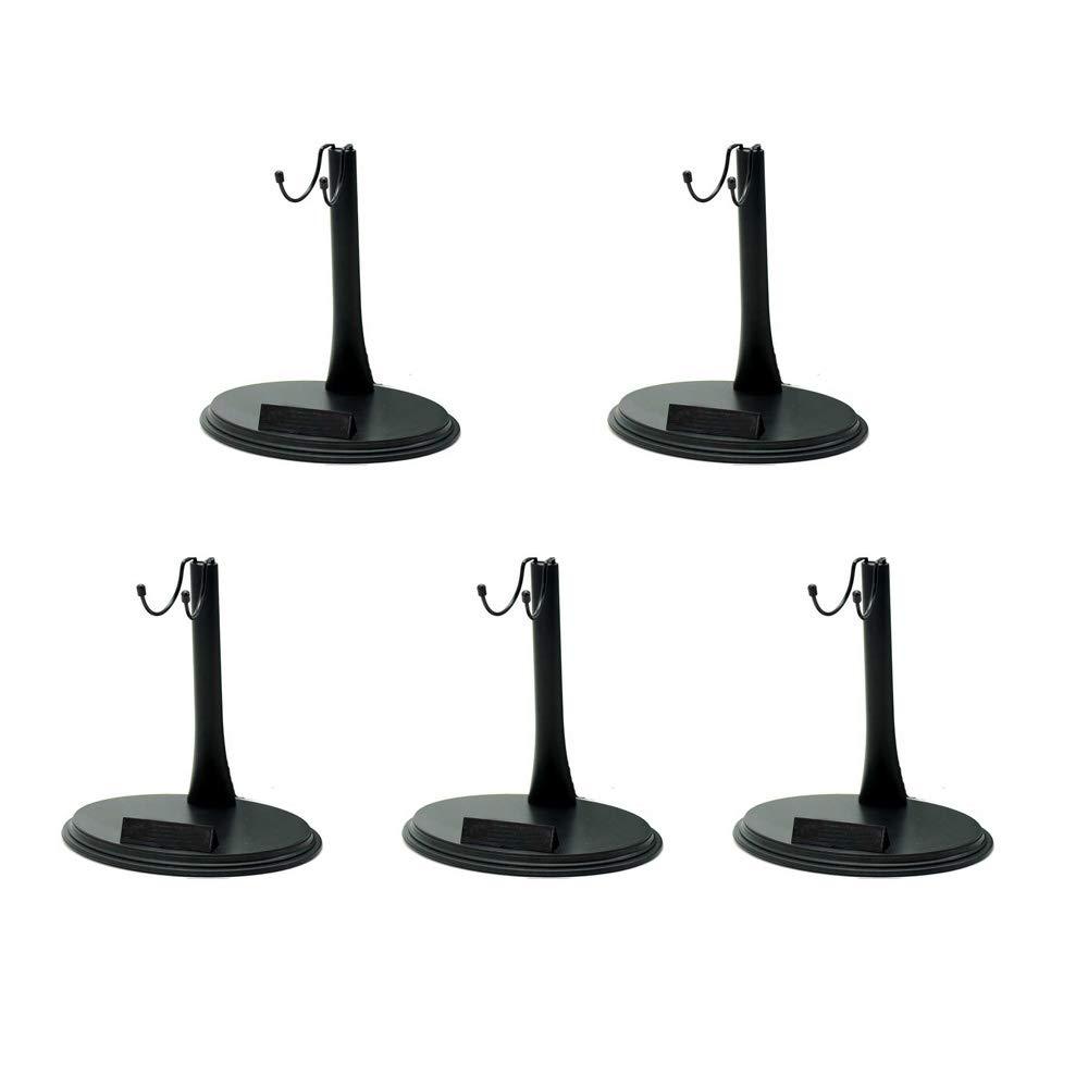 NewNest Australia - NANSHINE 5 Pcs Figure Stand 1/6 12 inches Model Stand Black Holder Support Base Bracket for Model Action Figure Base Display Stand U Type Simple Packaging- Detachable Adjustable Height 