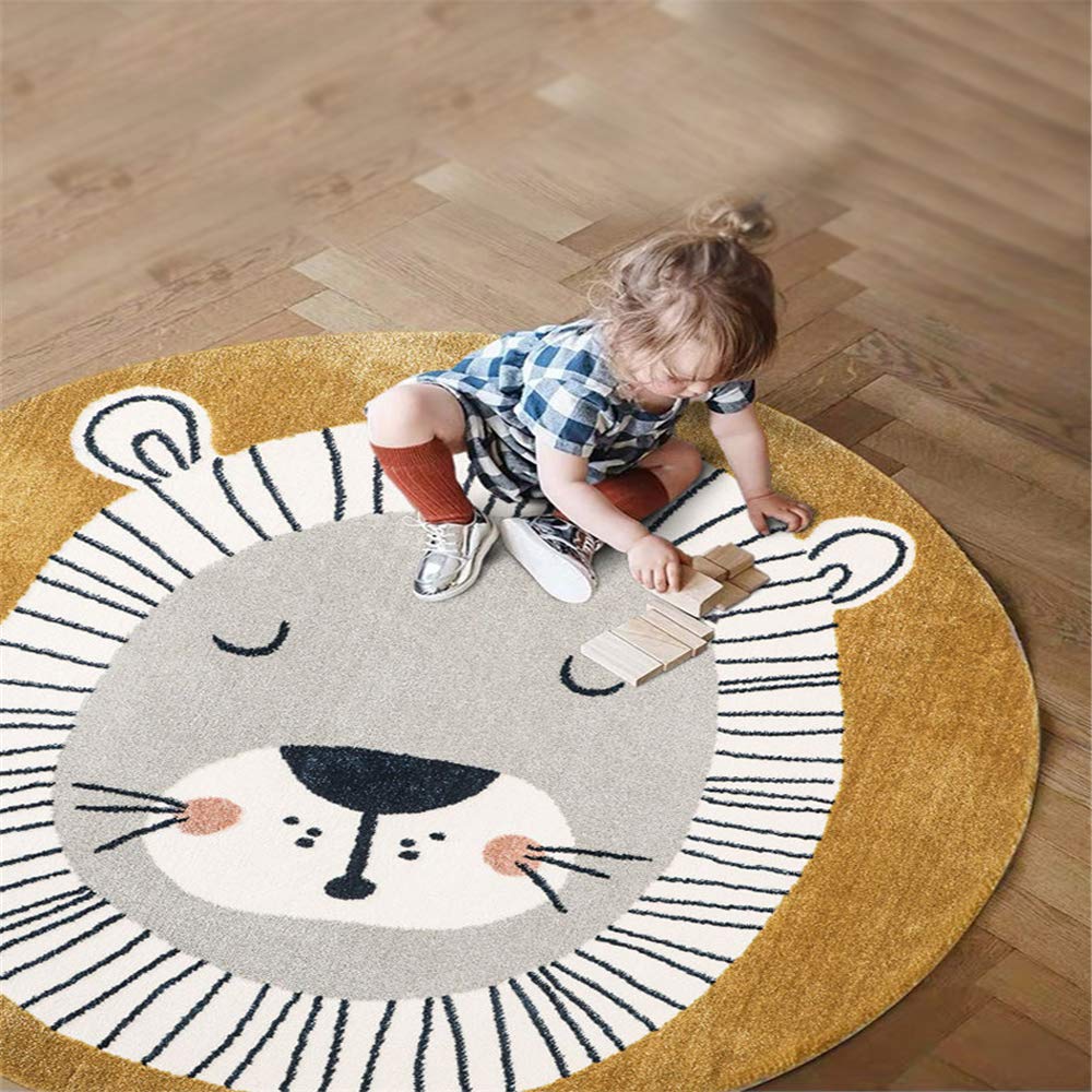 USTIDE Faux Wool Kids Play Mat, Thick Baby Crawling Area Rug, Infant Baby Room Decor 35.4'' Bedroom Rug Super Soft Anti-Slip Cartoon Animal Baby Floor Mat 35.4'' A - NewNest Australia