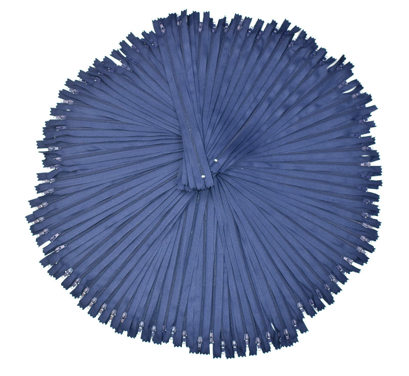 Nylon Zippers for Sewing, Bulk Zipper Supplies by Mandala Crafts (4 Inches, Navy Blue) 4 Inches - NewNest Australia