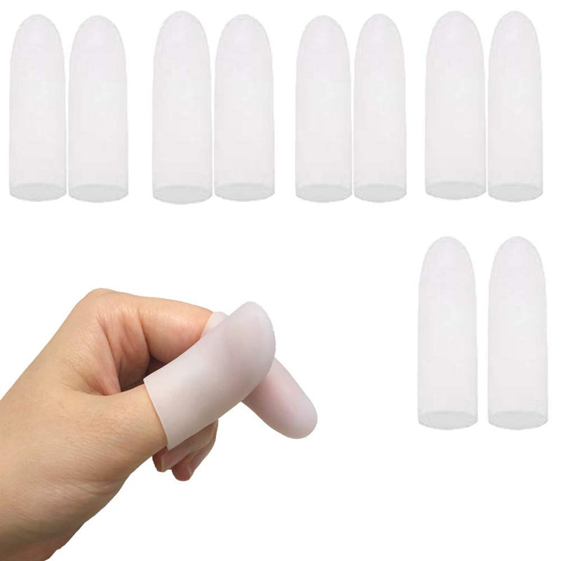 Gel Finger Protectors Finger Caps Silicone Fingertips Protection - Finger Cots Great for Trigger Finger, Finger Arthritis, Finger Cracking and Other Finger Pain Relief (Small) Small (Pack of 10) - NewNest Australia