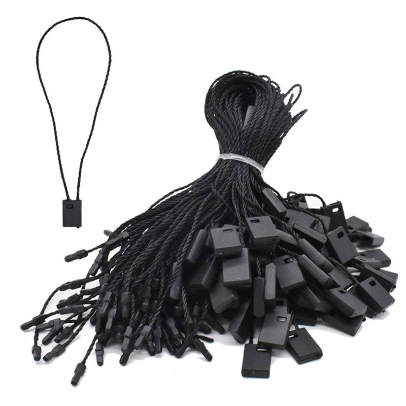 7 Inch Hang String Tag Fasteners Nylon Snap Lock Pin Loop Fastener Hook Ties 1000Pcs (Black) - NewNest Australia