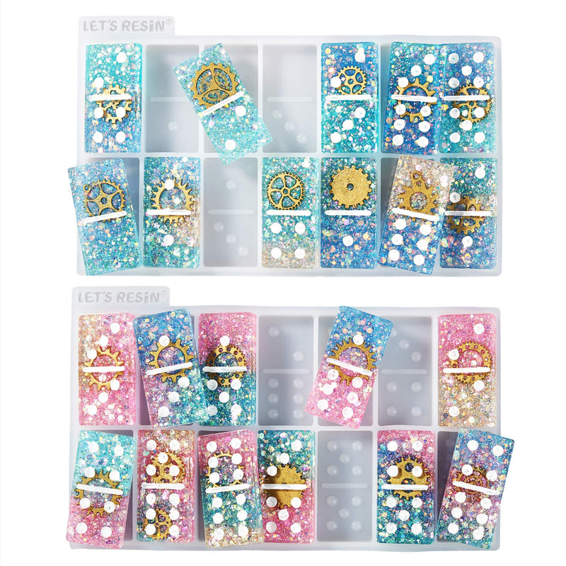 LET'S RESIN Domino Resin Molds, Double 6 Domino Mold Standard Size, Glossy Domino Molds for Resin Casting, Silicone Dominoes Molds for Epoxy Resin, UV Resin ,Shiny & No Scratches & Durable - NewNest Australia