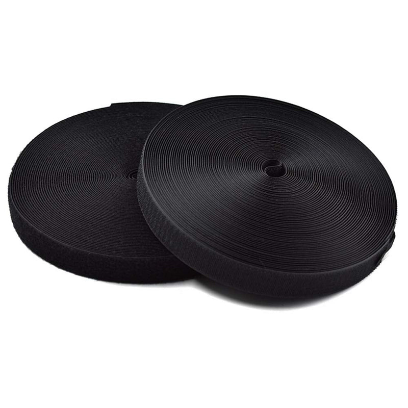1 Inch Wide 33 Ft Long Sew on Hook and Loop Strips Fastening Nylon Fabric Tape Non-Adhesive Back Nylon Strips Fabric Fastener Industrial Strength Interlocking Tape - NewNest Australia