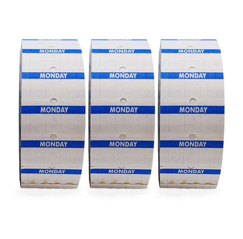 Perco 1 Line Day of The Week Labels - 3 Rolls, Blank Dating Labels for Perco 1 Line Price & Date Guns (Monday - 3 Sleeve, 1 Line Labels) - NewNest Australia
