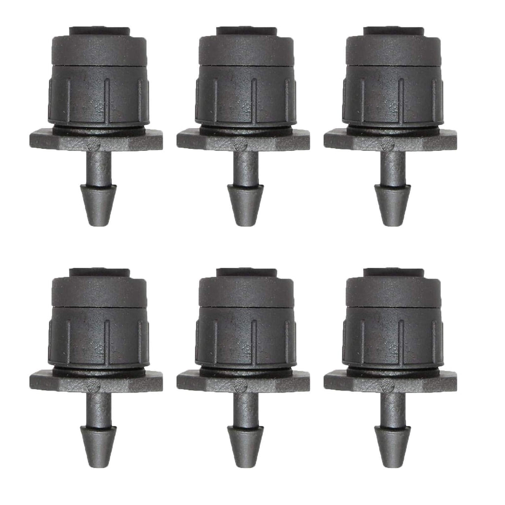 Lxcom Lighting 100 Pcs Irrigation Drippers Adjustable Drip Emitter Micro Spray 360 Degree Full Circle Pattern Water Flow Irrigation Drippers Sprinkler Drip Watering System Parts Drip Irrigation(Black) - NewNest Australia