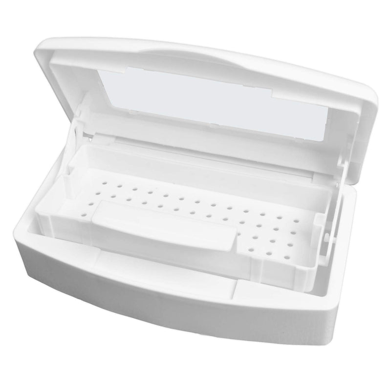 Nail Tool Sterilizer Box, Plastic Sterilization Tray for Tweezer, Eyelash Extensions, Nail Implement for Esthetician - NewNest Australia