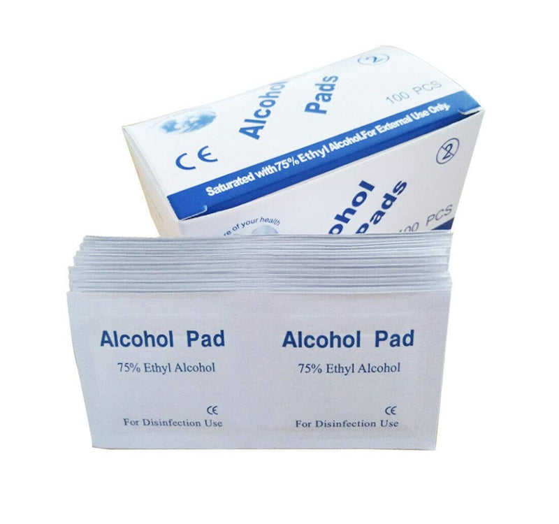 100PCS Disposable Alcohol Prep Pads Skin Cleansing Wipes Saturated with 75% Ethanol Alcohol Extemal Use Medical Alcohol for Home or Outdoor - NewNest Australia