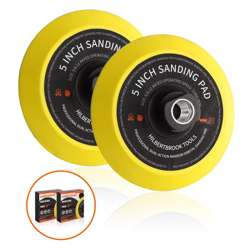 5 Inch Hook and Loop Backing Pad 5'' Backing Plate with 5/8-11 Threads Sanding Pad Angle Grinder Accessories Sanding Buffing Polishing (2 Pack) 2 - NewNest Australia