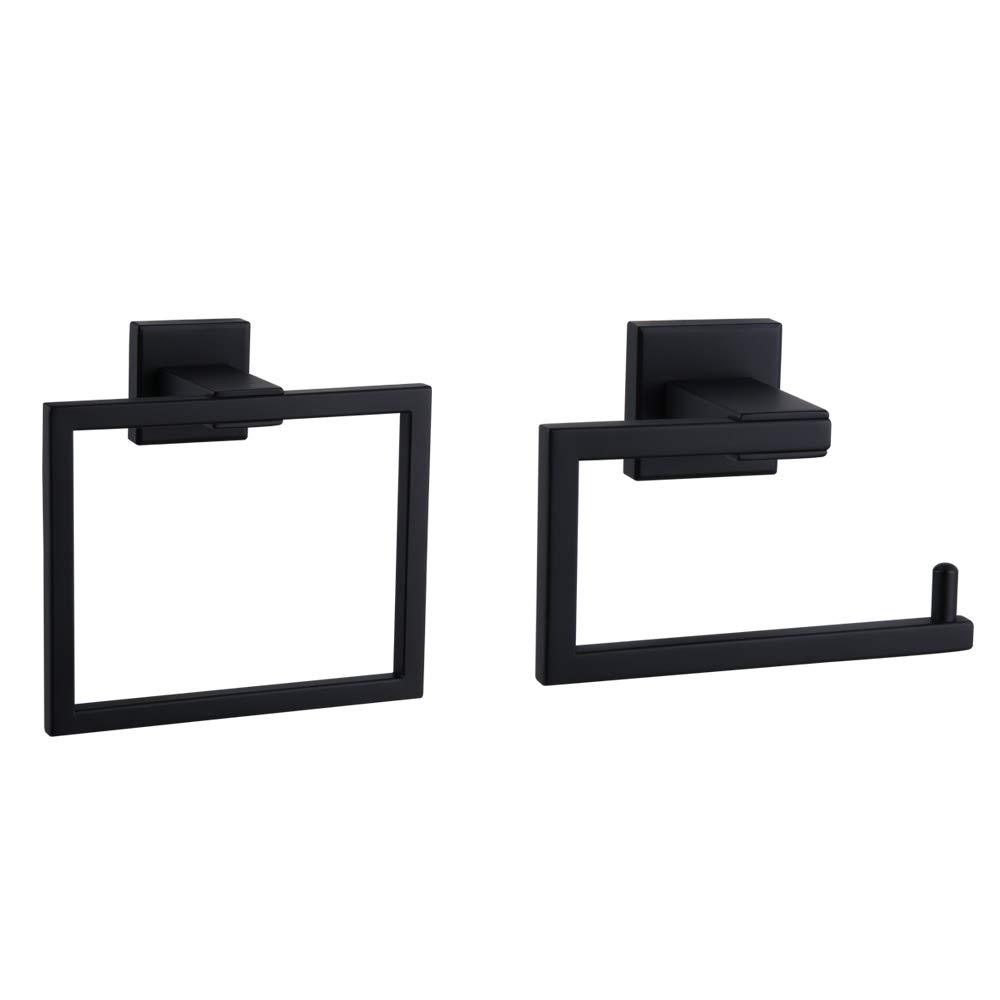 Matte Black Hand Towel Holder for Bathroom SUS 304 Stainless Steel Towel Ring Heavy Duty Hand Towel Racks Wall Mount - NewNest Australia