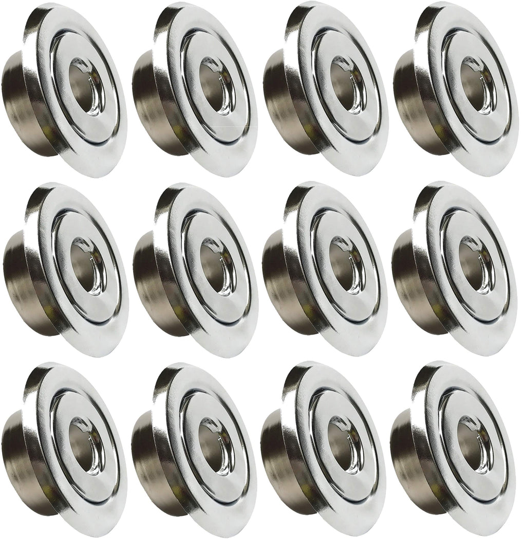 Happy Tree (12 Pack) 1/2" IPS Fire Sprinkler Head Semi-Recessed Escutcheon Plate 2 Piece Cover Ring Chrome - NewNest Australia