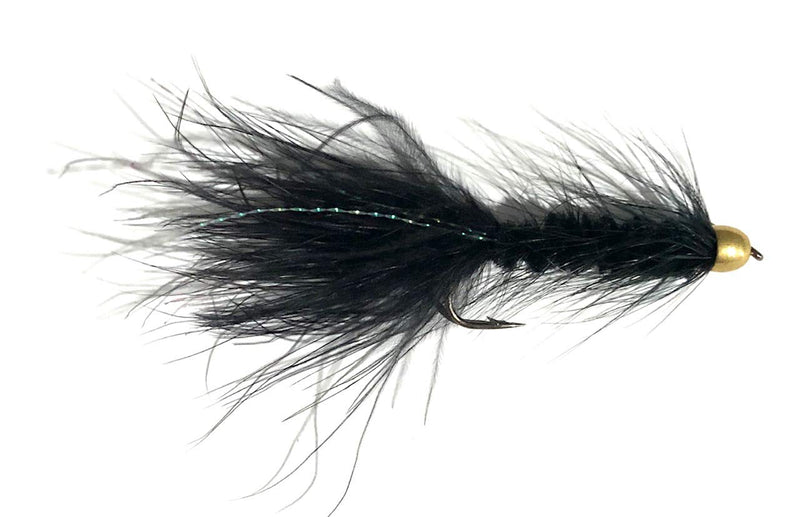 Feeder Creek Conehead Wooly Bugger Fly Fishing Wet Flies for Trout, Bass, Salmon and Other Freshwater Fish, One Dozen Streamer Flies, Different Sizes & Colors Available Black 2 - NewNest Australia