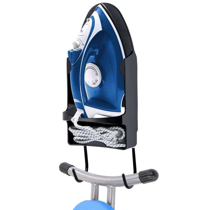 Pensino Ironing Board Hanger Wall Mount Ironing Holder Iron Hanger with Iron Board Rack for Max 5.3 Inch Width Iron ( Black) - NewNest Australia