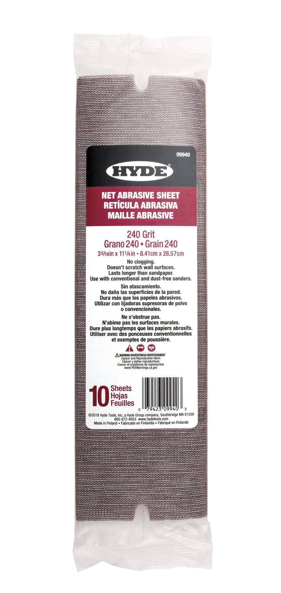 HYDE 09940 Abrasive Sanding Net Sheets, 240 Gritt - NewNest Australia