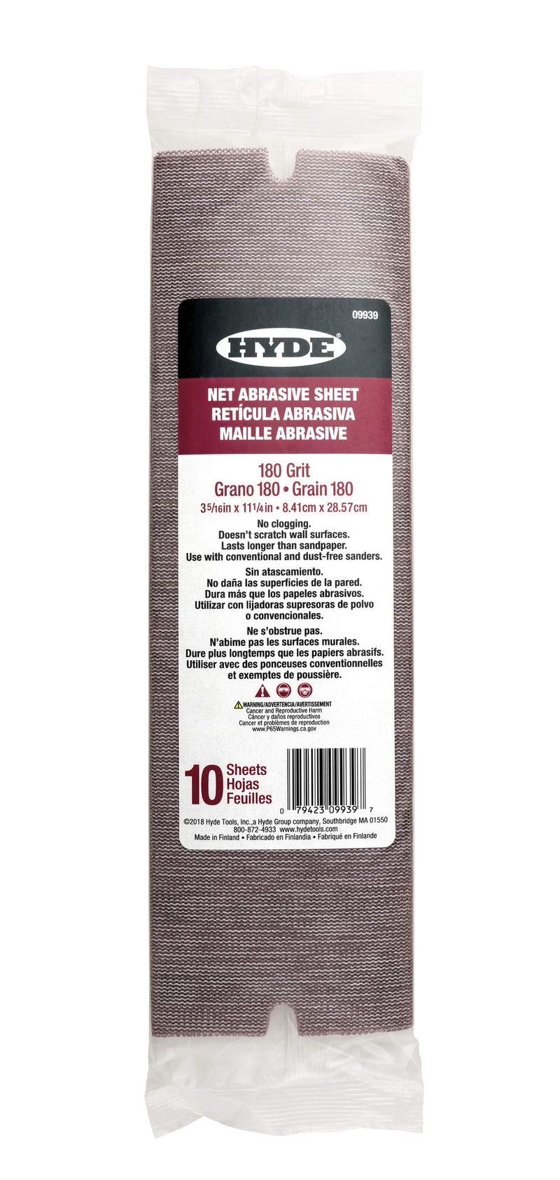 HYDE 09939 Abrasive Sanding Net Sheets, 180 Grit - NewNest Australia