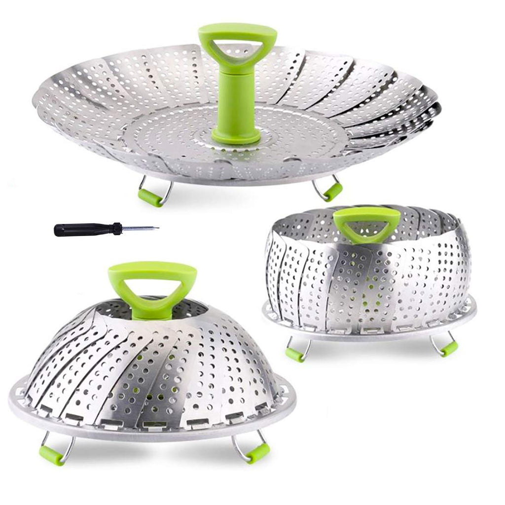 Vegetable Steamer Basket, Stainless Steel Folding Steamer Basket Insert for Veggie Fish Seafood Cooking, Expandable to Fit Various Size Pot (5.1" to 9") ZG -Small - NewNest Australia