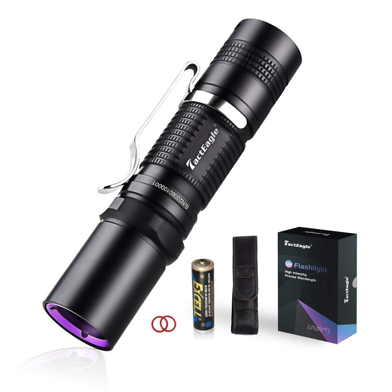 TactEagle UVA-T1 Black Light Flashlight,365NM UV Flashlight for Pet Urine Detection Minerals Resin Curing Scorpion,Portable Blacklight UV Led Flashlight - NewNest Australia