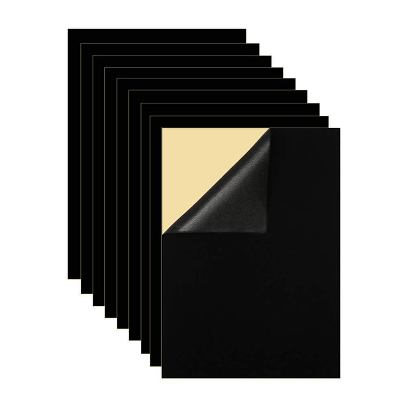 Mesheshe 10PCS Self Adhesive Felt Fabric, Soft Velvet Drawer Liner, DIY Velvet Fabric for Art & Crafts, Jewelry Box Felt Liner, A4 Size (8.3" x 11.8", Black) - NewNest Australia