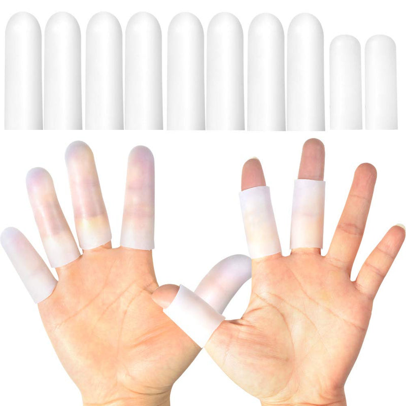 HioIoiH Silicone Finger Protectors for Man, 10 Pack Gel Finger Cots & Protector,Relief from Pain of Finger Tips Cracked, Arthritis - NewNest Australia