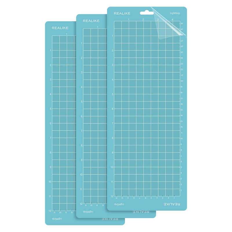 REALIKE LightGrip Cutting Mat for Cricut Joy(4.5x12 inch, 3Mats), Blue Light Grip Adhesive Cutting mats for Cricut Joy Accessories 4.5" x 12" Blue 3 Mats - NewNest Australia