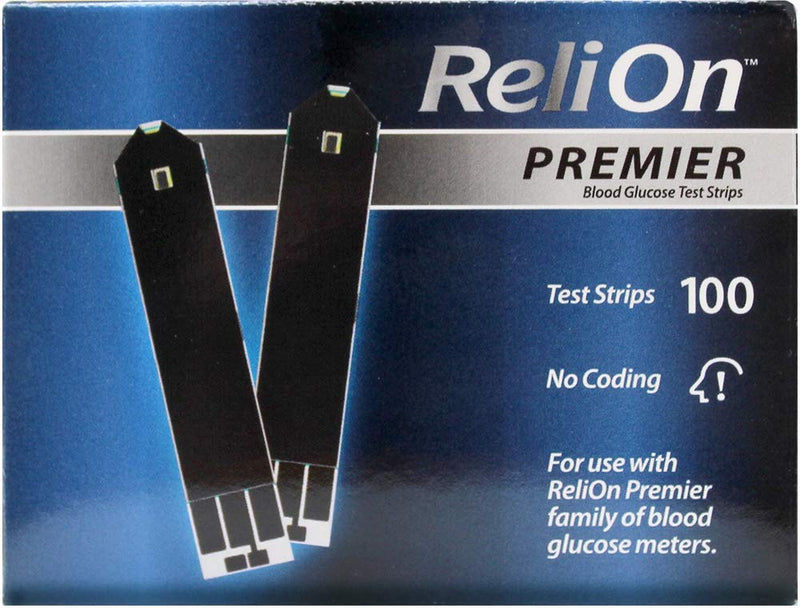 ReliOn Premier Blood Glucose Test Strips, 100 Ct (2 pk) - NewNest Australia