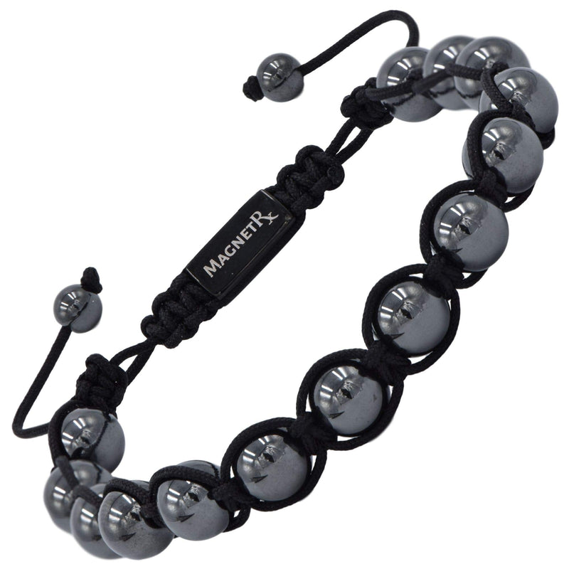 MagnetRX® Hematite Magnetic Therapy Bracelet - MAX Strength Natural Pain Relief and Healing Stones - Beaded Magnetic Hematite Bracelets (Bali 8mm Bead) Bali 8mm Bead - NewNest Australia