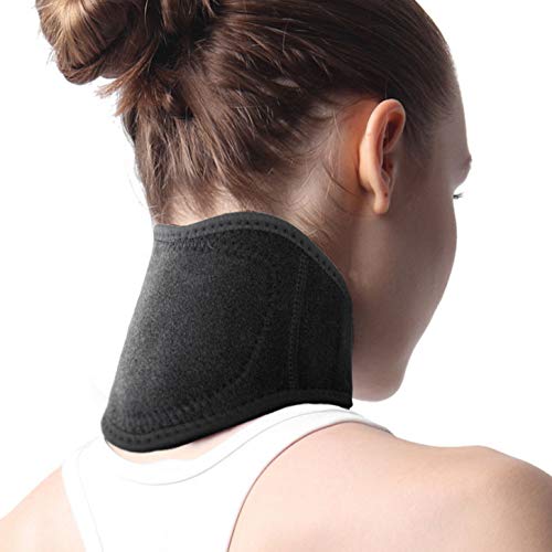 Adjustable Neck Support Brace Soft Compression Neck Protector Wrap Cervical Collar Breathable Physical Therapy Neck Brace Supports Pain Pressure Relief Sleeping Device for Chronic Neck Stiffness Black - NewNest Australia