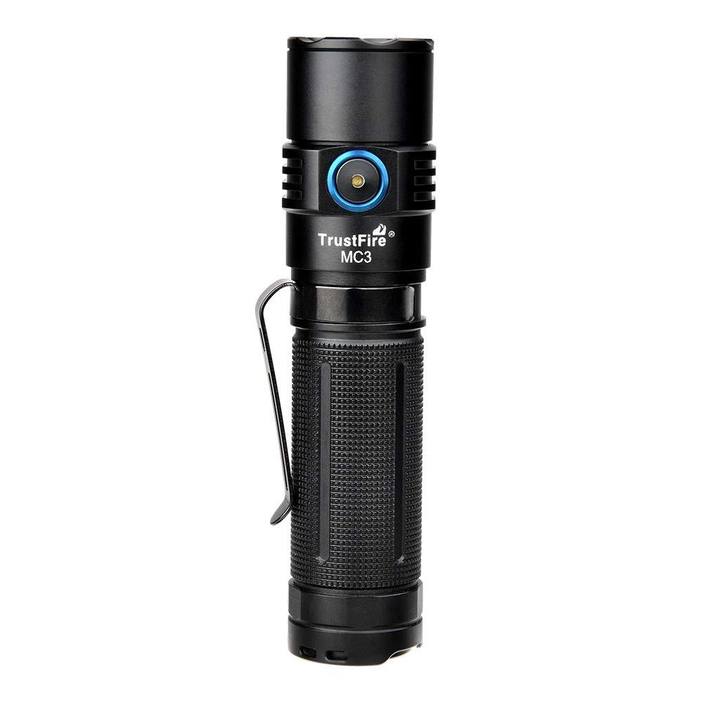 TrustFire MC3 Tactical LED Flashlight 2500 Lumens USB Magnetic Charging Torch 21700 Rechargeable Light IP68 Waterproof EDC Handheld Lamp Work Lights with Memory Strobe Mode, for Gift Giving - NewNest Australia