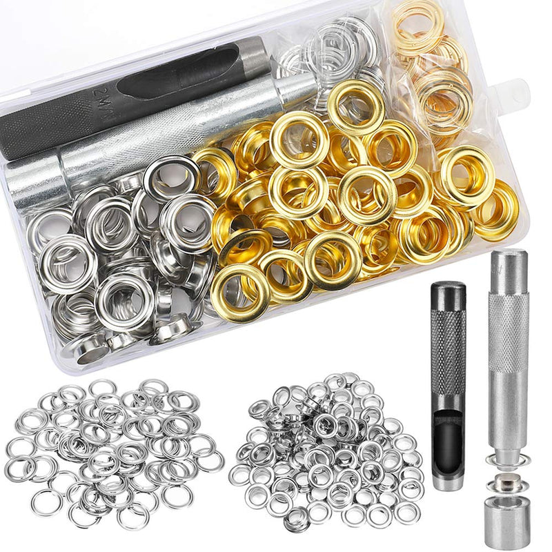 Grommet Kit,Grommets 1/2 inch Heavy Duty Metal Eyelets Kit for Fabric - NewNest Australia