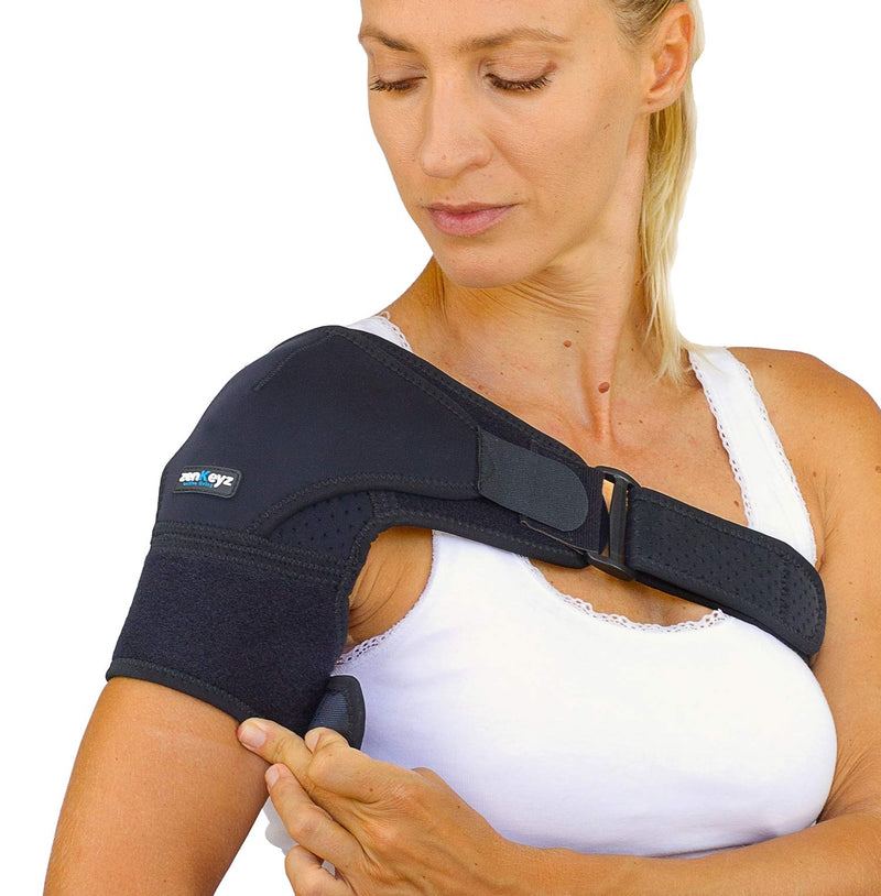 Shoulder Brace for Men Women - for Torn Rotator Cuff Support,Tendonitis, Dislocation, Bursitis, Neoprene Shoulder Compression Sleeve Wrap by ZENKEYZ (Black, XS) X-Small/Small (Pack of 1) Black - NewNest Australia