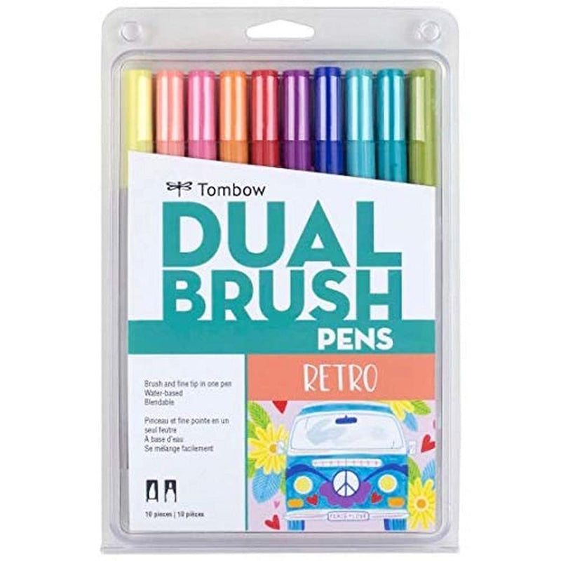 Tombow Pen Retro Dual Brush Markers, 10-Pack, 10 Piece - NewNest Australia