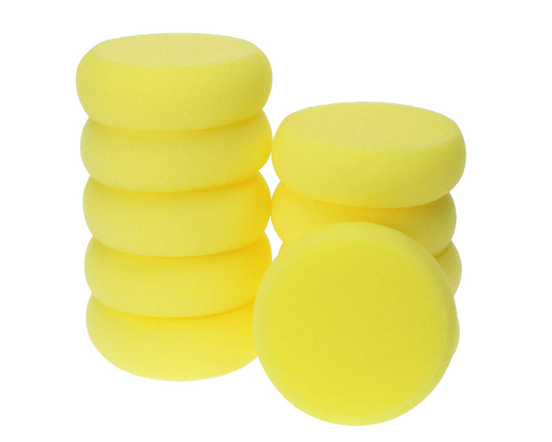 Penta Angel Paint Sponges Applicator 10Pcs Round Detail Foam Sponges for Painting Car Waxing Art & Craft DIY (Yellow) Yellow - NewNest Australia