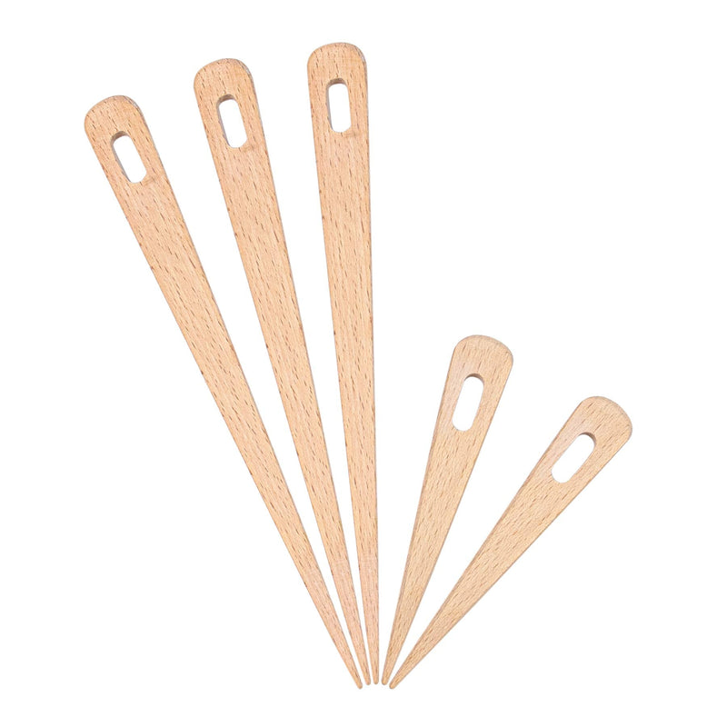 AUEAR, 5 Pack Wood Weaving Crochet Needle Wooden Hand Loom Stick Tapestry Sewing Making DIY Crafts Tools - NewNest Australia