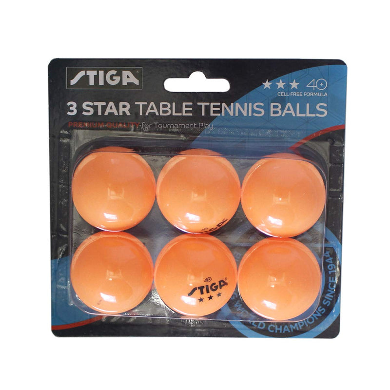 Stiga T1436 Three-Star Balls (Orange) - NewNest Australia