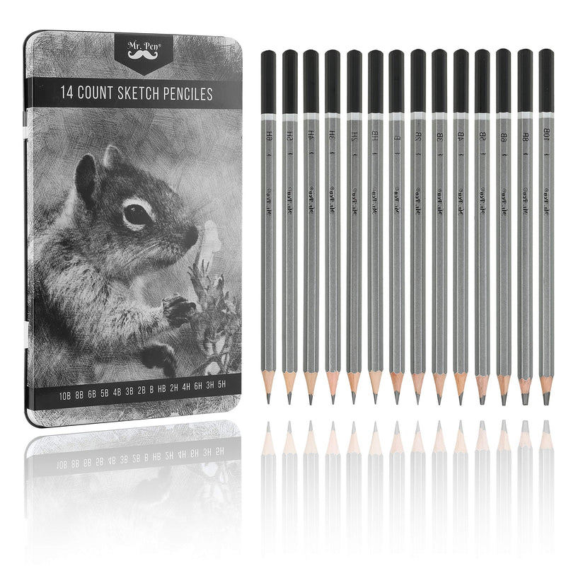 Mr. Pen- Sketch Pencils for Drawing, 14 Pack, Drawing Pencils, Art Pencils, Graphite Pencils, Graphite Pencils for Drawing, Art Pencils for Drawing and Shading, Shading Pencils for Sketching - NewNest Australia