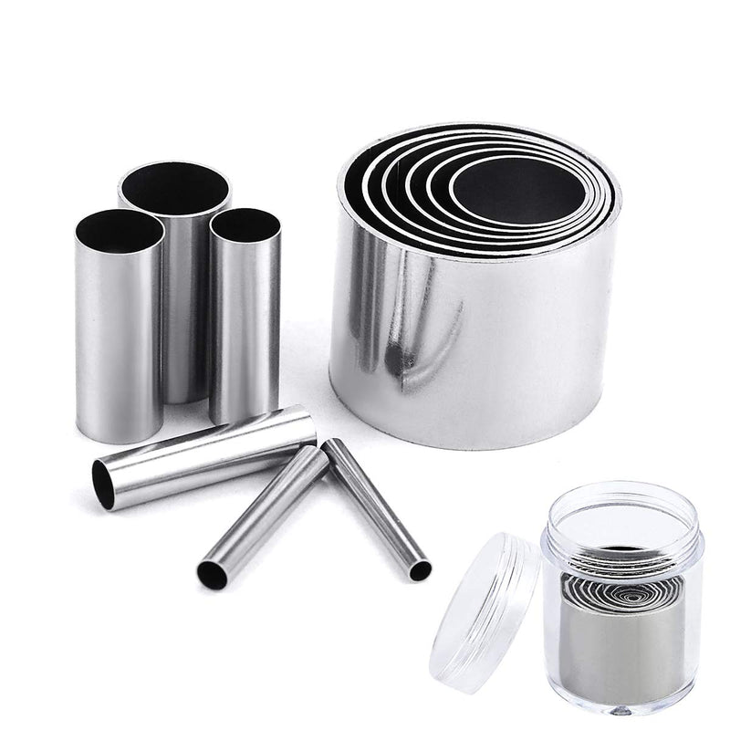 Fireboomoon 12 PCS Hole Hollow Punch Cutter Set with Storage Case,Stainless Steel Round Circle Ring Clay Cutters Ceramics Dotting Baking Indentation Mold Tools for Polymer Clay Pottery Handmade Craft - NewNest Australia