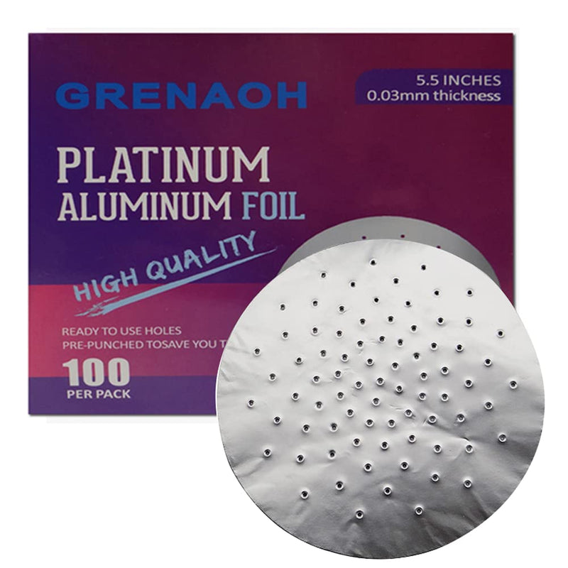 Hookah Foil Pre Punched Hookah Aluminum foil & Heavy Duty Pre-Poked Hookah Foil & Hooka Shisha Foils 5.5 Inches 0.03mm 100pcs (100) 100 - NewNest Australia