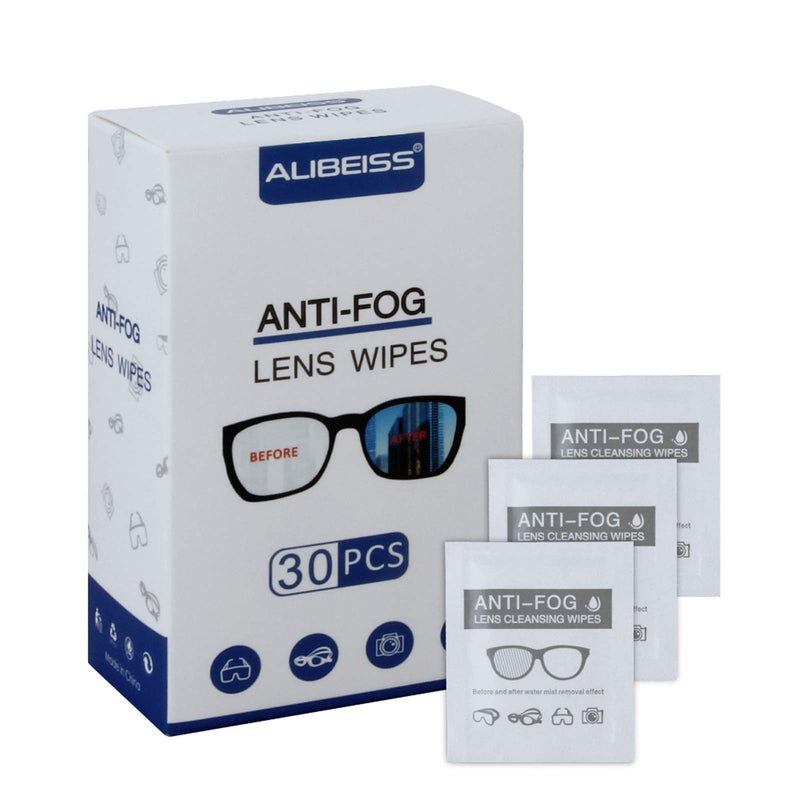 Alibeiss Anti-Fog Lens Wipes Pre-Moistened Anti-Fog Wipes,6" X 5",for Eye Glasses (30 Pack) 6x5 Inch (Pack of 30) - NewNest Australia