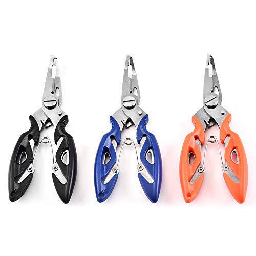tzoxal Fishing Pliers Stainless Steel Fish Hook Remover, Saltwater Resistant Fishing Braid Scissors Braided Line Cutter, Split Ring Opener Fishing Tools 5in-3pcs - NewNest Australia