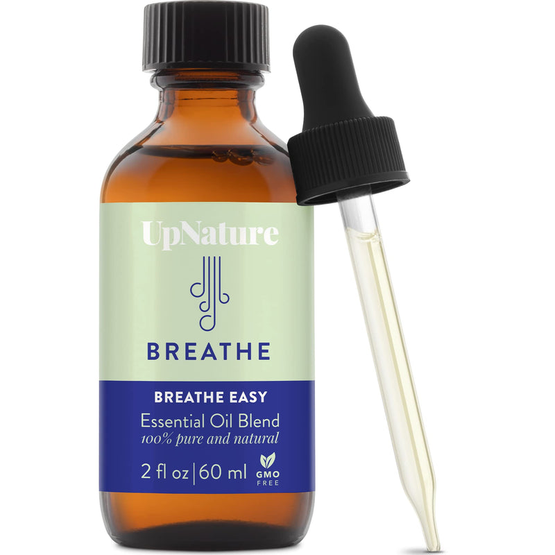 Breathe Essential Oil Blend 2 OZ – Breathe Easy for Allergy, Sinus, Cough and Congestion Relief - Therapeutic Grade, Undiluted, Non-GMO, Aromatherapy with Dropper - NewNest Australia