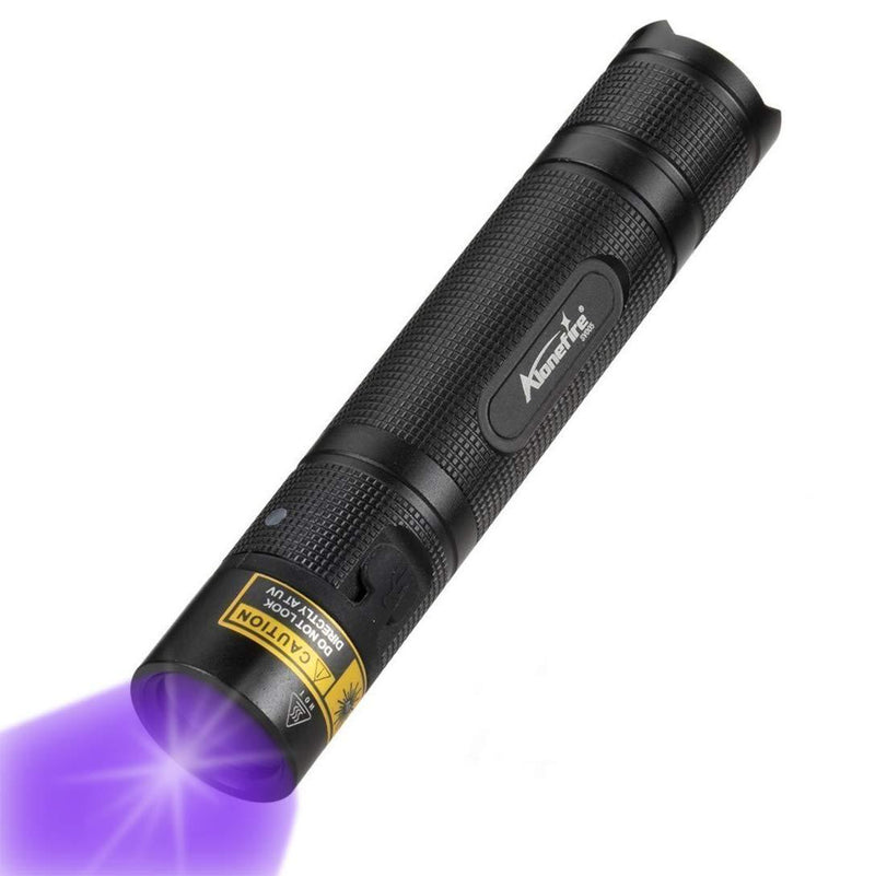 Alonefire SV005 10W LED 365nm UV Flashlight Blacklight Portable USB Rechargeable Black Light Full Metal Case Pet Urine Detector with UV Protective Glasses, 18650 Battery Included for Resin Curing - NewNest Australia