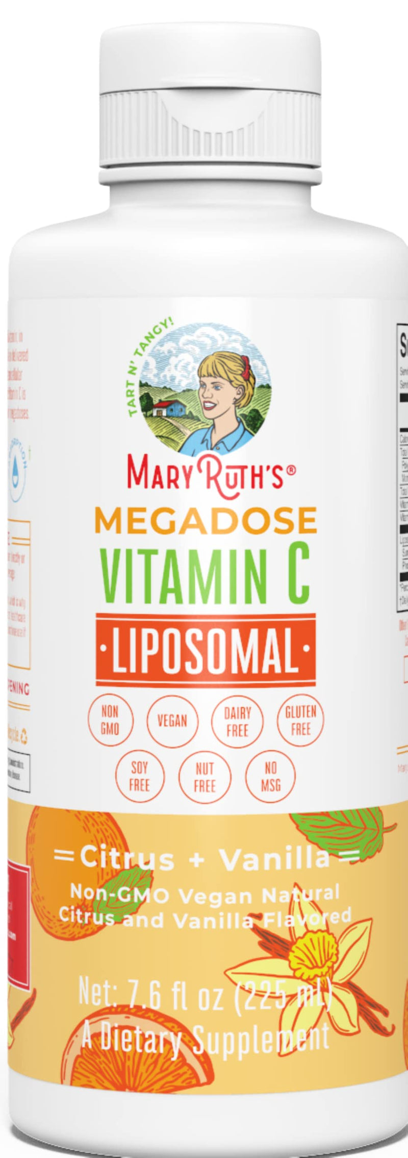 Liquid Vitamin C Liposomal by MaryRuth's, Immune Support for Men & Women, Vegan, Gluten Free, Sugar Free, Non-GMO, 500mg, Citrus & Vanilla, 7.6 Fl Oz - NewNest Australia