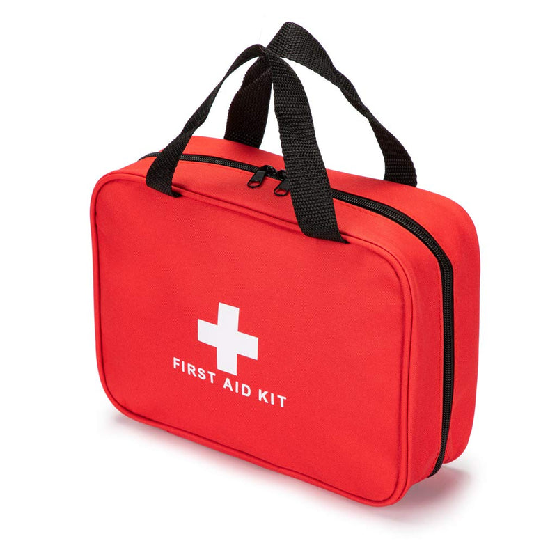 Jipemtra Red First Aid Bag Empty Travel Rescue Pouch First Responder Storage Medicine Emergency Bag for Car Home Office Kitchen Sport Outdoors (Red with Zippered Mesh Bags) Red With Zippered Mesh Bags - NewNest Australia