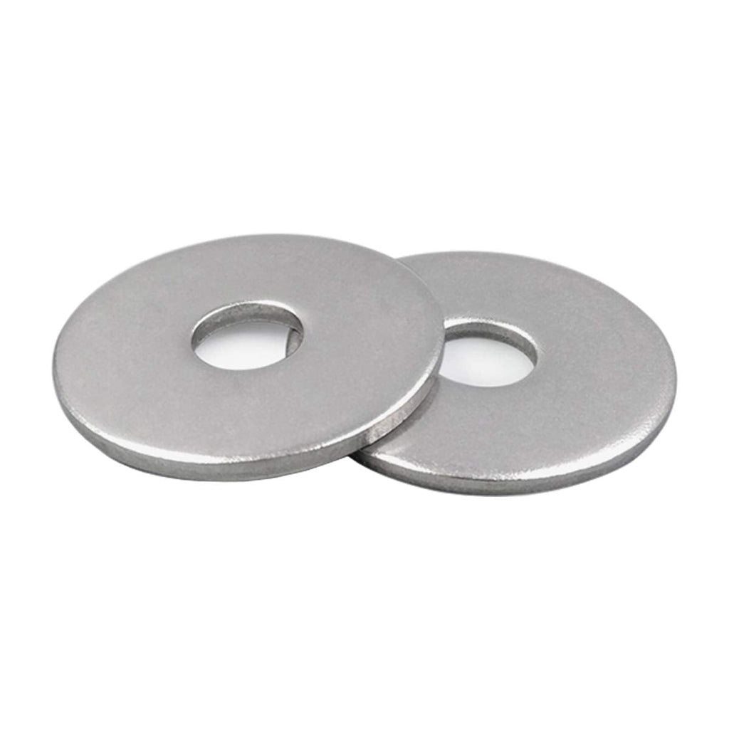 1/4" x 1" OD Stainless Fender Flat Washer,18-8 (304) Stainless Steel,120 Pieces - NewNest Australia