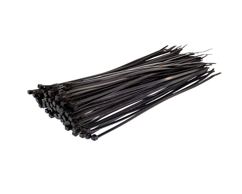 GTSE 12 Inch Black Zip Ties, 100 Pack, 40lb Strength, UV Resistant Long Nylon Cable Ties, Self-Locking 12" Tie Wraps 12" (40lb) - NewNest Australia