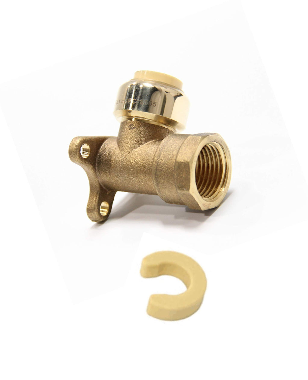 EFIELD 3/4" PUSH FIT X 1/2" FEMALE NPT DROP-EAR ELBOWS WITH 1 DISCONNECTION TOOL CLIP NSF ANSI61,LEAD FREE BRASS-1Piece - NewNest Australia