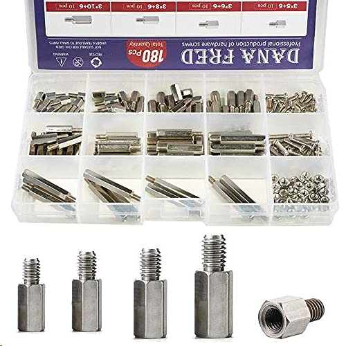 M3 Hex Carbon Steel Standoff Male Female Metric Thread Mount Spacer Screw Nut Bolt Motherboard Spacer Prototyping Accessories for PCB, Quadcopter Drone, Computer & Circuit Board Assortment Kit - NewNest Australia